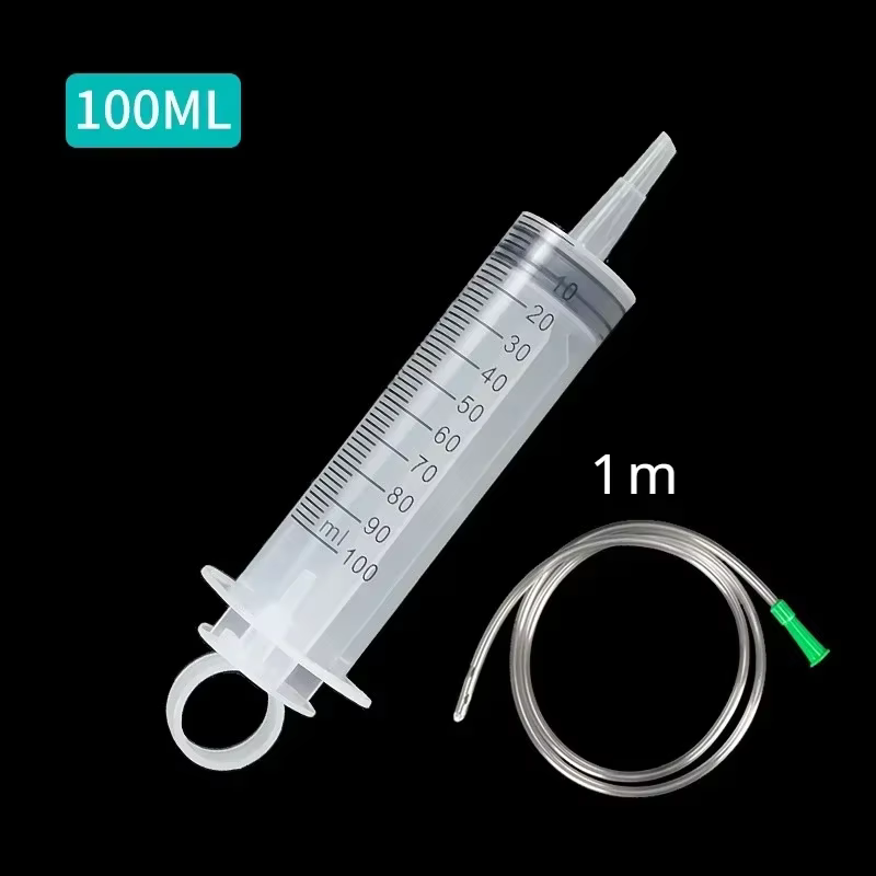 Seringue à grande capacité de vide 100/200/300/500 ml, seringue réutilisable, pompe à huile avec tuy