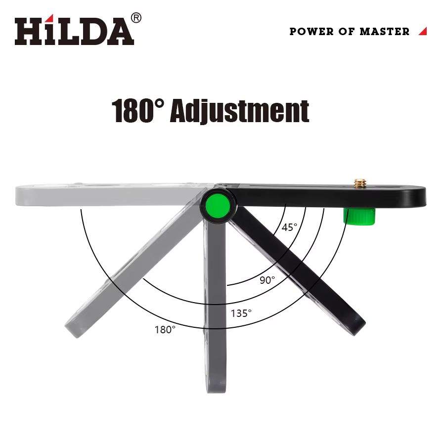 HILDA Mini support mural de niveau laser réglable 180 °   Support mural pour niveaux Laser à filetag
