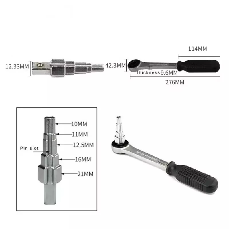 Clé à cliquet en acier au carbone, outil à main de 10 à 21mm, radiateur à tétons Durable, fourniture