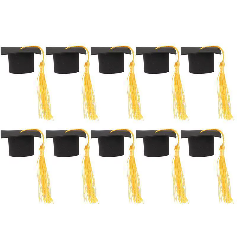 10 pièces Mini casquette de remise des diplômes casquettes de docteur Mini mignon casquette de remis