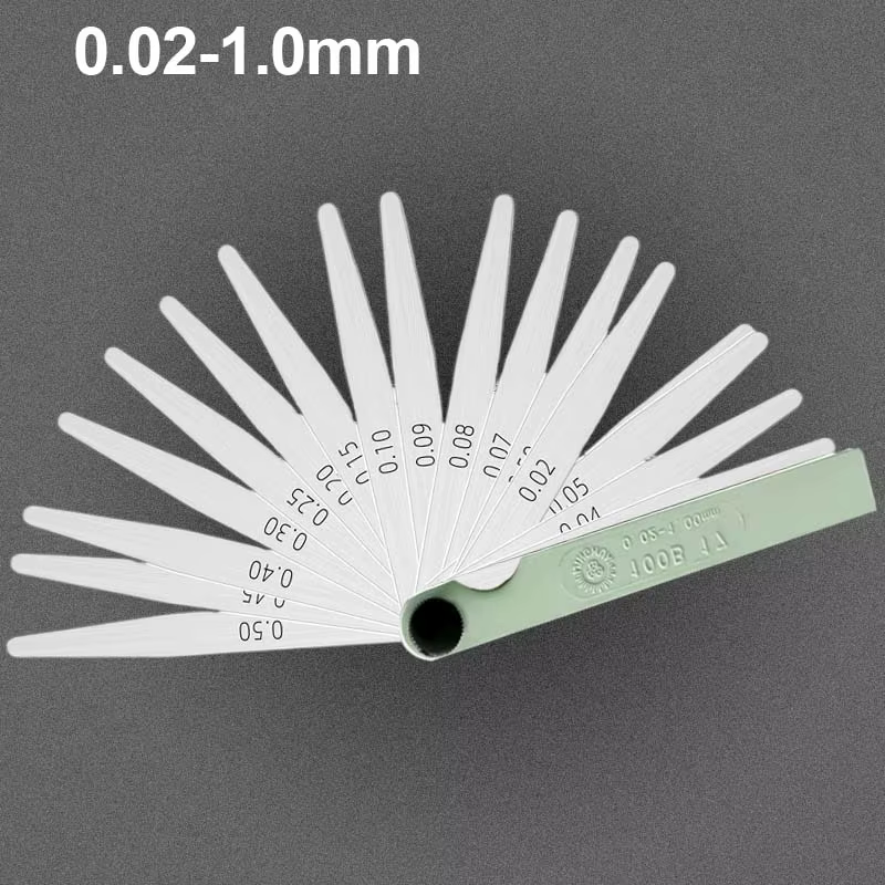 Jauge d'épaisseur à 17 lames 0.02-1.00mm, outil de mesure de remplissage d'écart métrique pour le ré