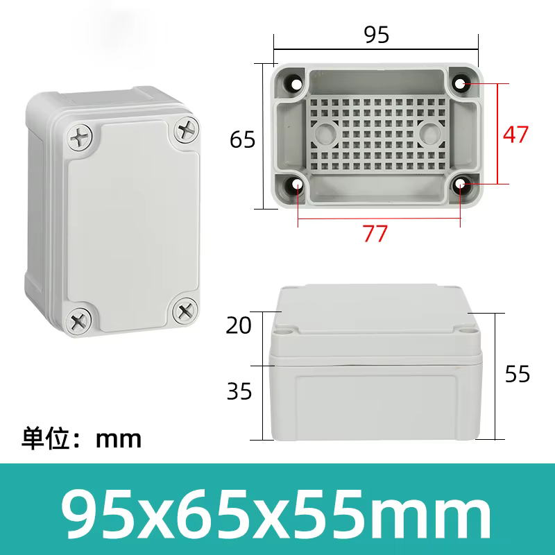 Boîtier de jonction pour câbles électriques extérieur DIY, étanche IP67, 115x90x55mm, boîtier électr