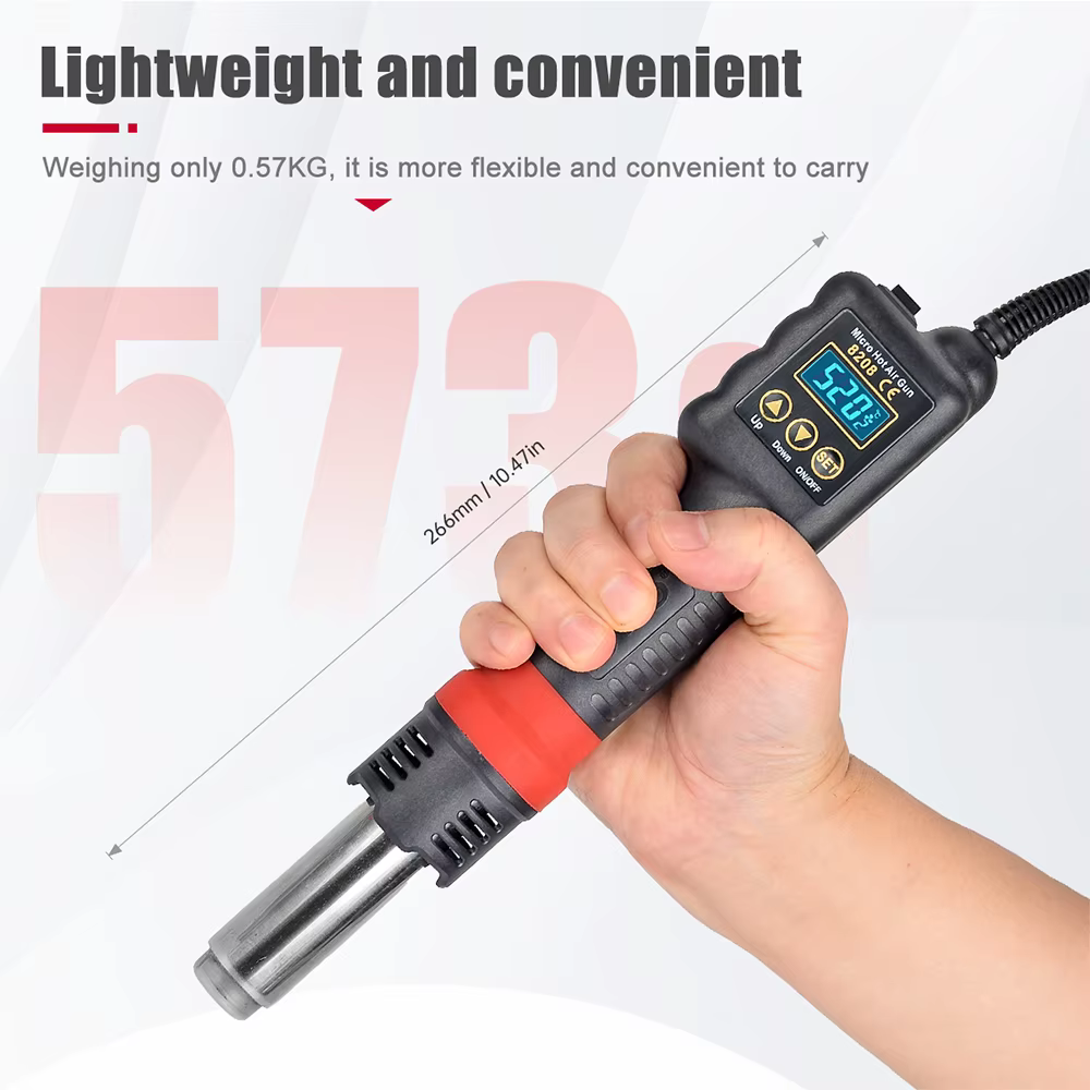 JCD pistolet à Air chaud à souder tout-en-un 750W Micro Station de soudage LED sèche-cheveux numériq