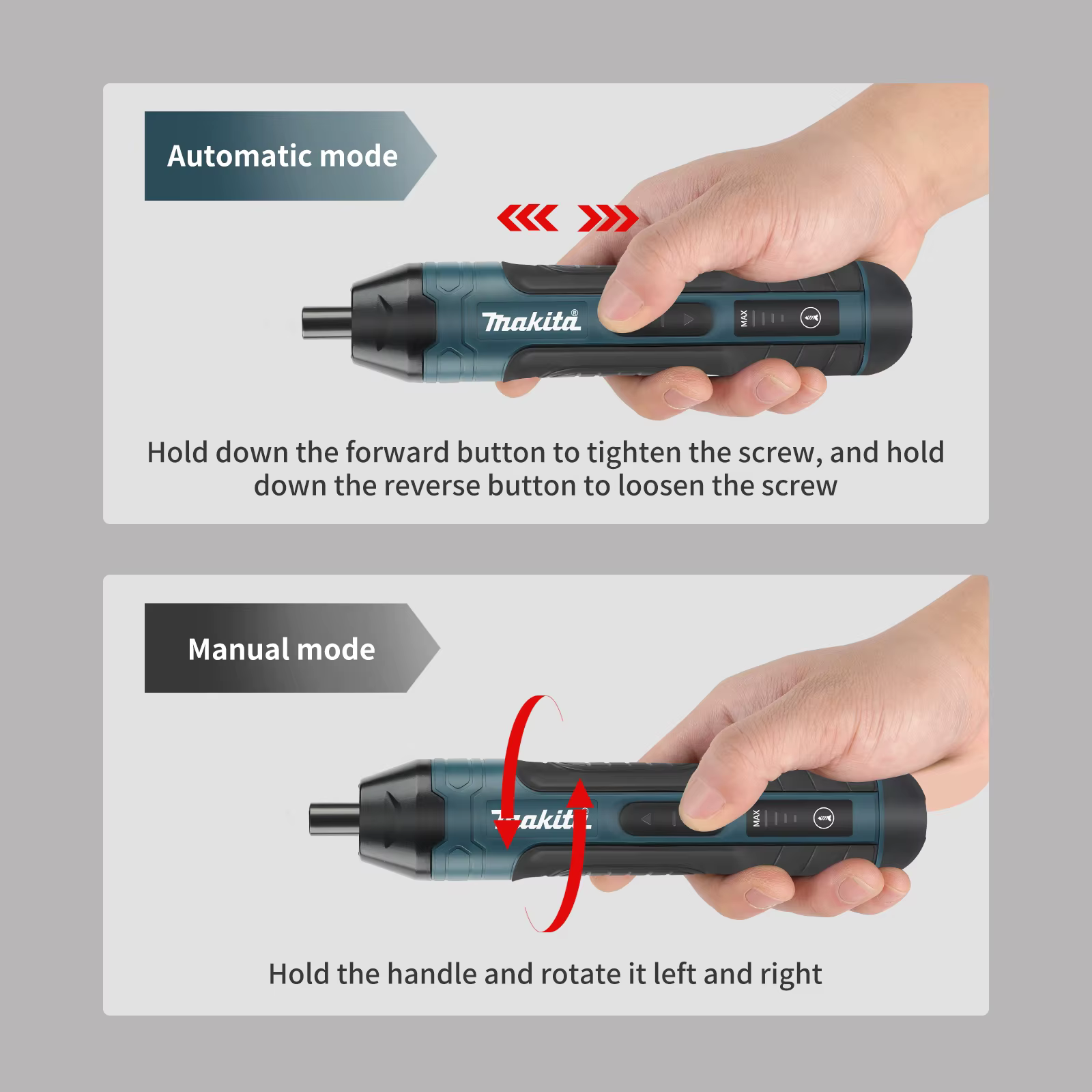 Tournevis électrique sans fil Makita | couple 3,6 V 5 N.m | Mandrin 1/4" | Batterie Li-ion 130