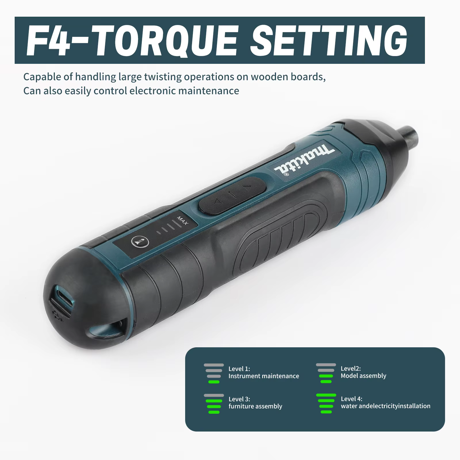 Tournevis électrique sans fil Makita | couple 3,6 V 5 N.m | Mandrin 1/4" | Batterie Li-ion 130