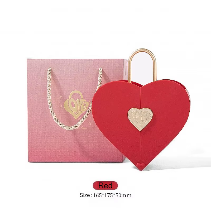 Coeur boîte à bijoux cadeau de saint valentin boîte à bijoux Portable bague collier mallette de rang