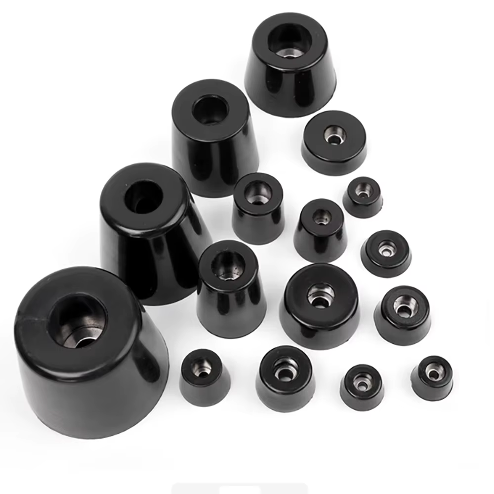 Coussinet de pied en caoutchouc noir 11mm-50mm, absorbant les chocs, antidérapant, Protection des pi