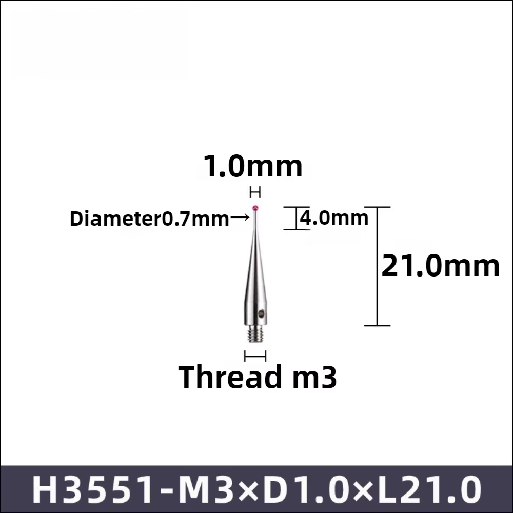 1 pièce : Tête de mesure tridimensionnelle M3, stylet à trois coordonnées, sonde rubis pour machine-
