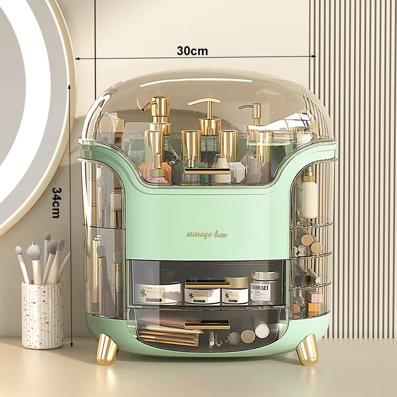 Boîte de rangement de cosmétiques, présentoir de maquillage, coiffeuse de bureau, boîte de rangement