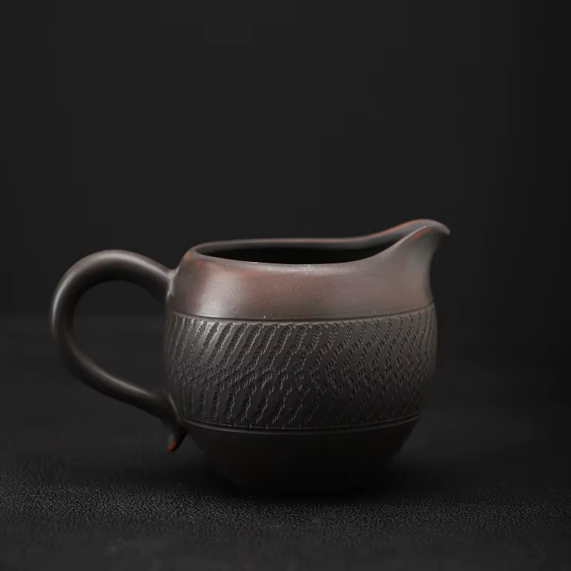 Violet poterie sculpture Pichet à Thé Rétro Poterie Juste Tasse Thé Diviseur Chahai Kung Fu Thé Acce
