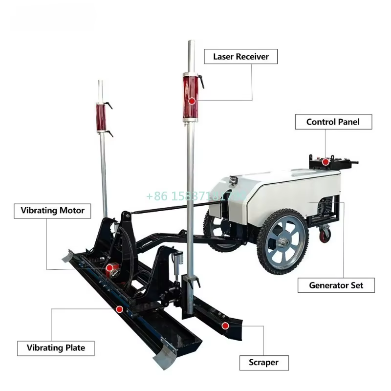 Machine de nivellement laser vibrante automatique pour béton, finition polie, fabriquée en Chine, po