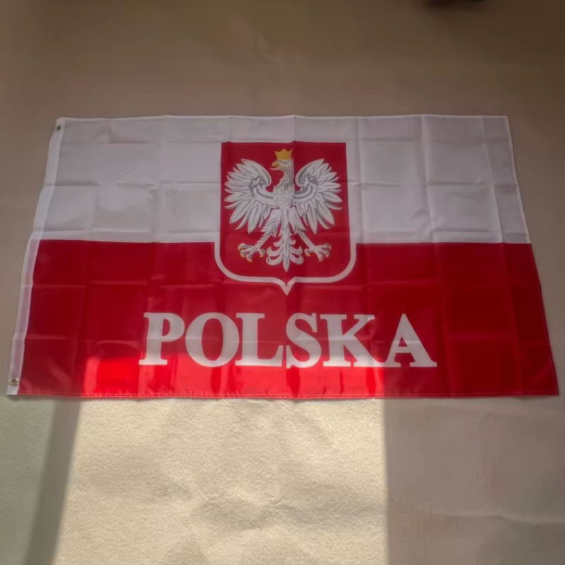 Pologne Flag90X150cm Polyester suspendu drapeau décoratif de la république de Pologne drapeau blanc 