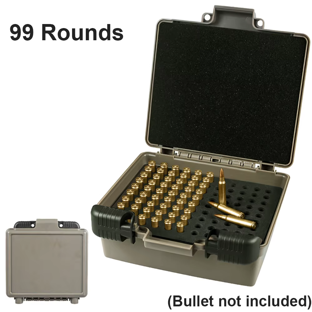 Boîte à munitions 99/117 cartouches 223 5.56x45 7.62x39 32S & W, boîte de rangement de munitions, su