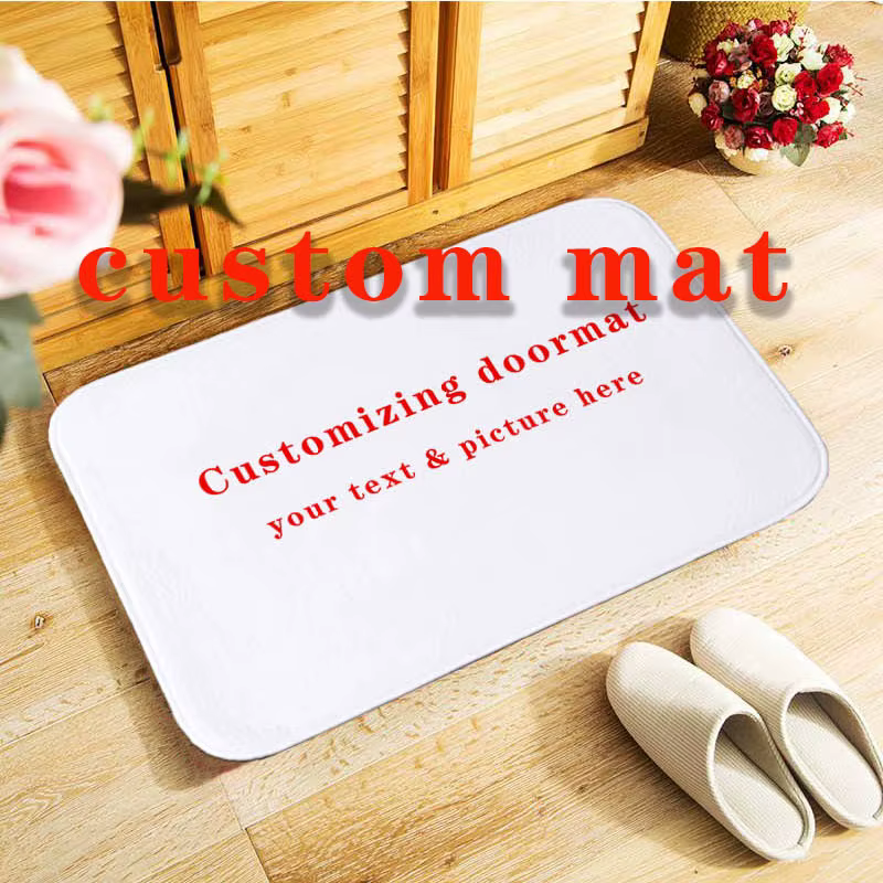 Tapis de pied personnalisé télécharger votre Logo Photo tapis de bain personnalisé tapis personnalis