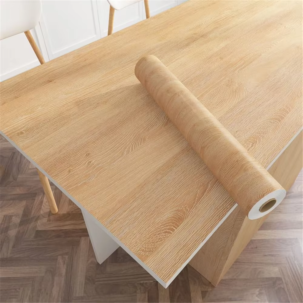 Papier peint auto-adhésif imperméable en PVC, en rouleaux, pour meubles et armoires, film décoratif 