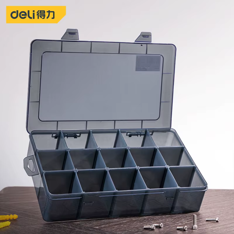 1 pièces multi-lattice fentes boîte à outils boîtes de rangement réglable Transparent boîte à outils