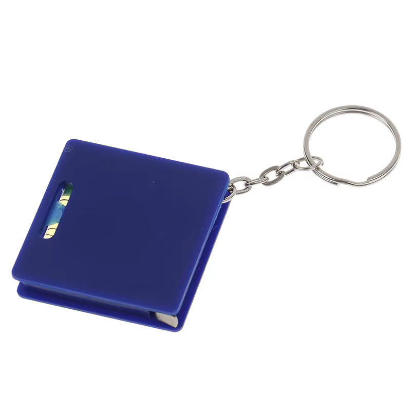 Mini Mètre Ruban Porte-clés avec Bulle Horizontale, Règle Rétractable Portable en Plastique, Centimè