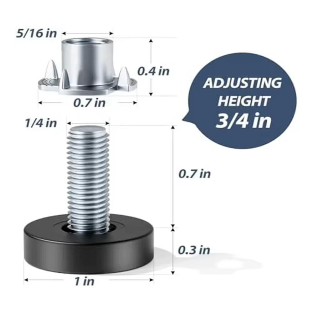 8PCS Gifts Adjustable Furniture Leveling Feet Furniture Levelers Hardware Tools Leg Levelers Table F