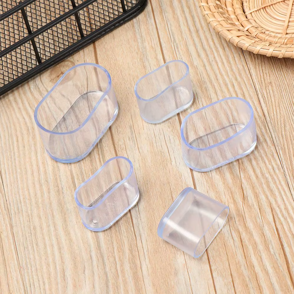 Embouts de pieds de chaise de forme nar, coussinets en silicone pour pieds de meubles, couvertures c