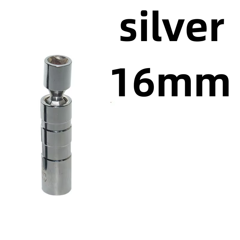 Clé à manchon universelle pour bougie d'allumage, douille magnétique de 3/8 pouces, Angle de 12 poin