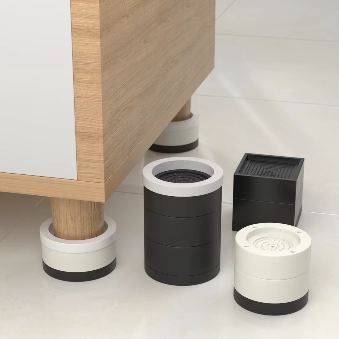 Coussinets de pieds rehaussants pour meubles empilables: coussinets de pieds de table, table à thé e