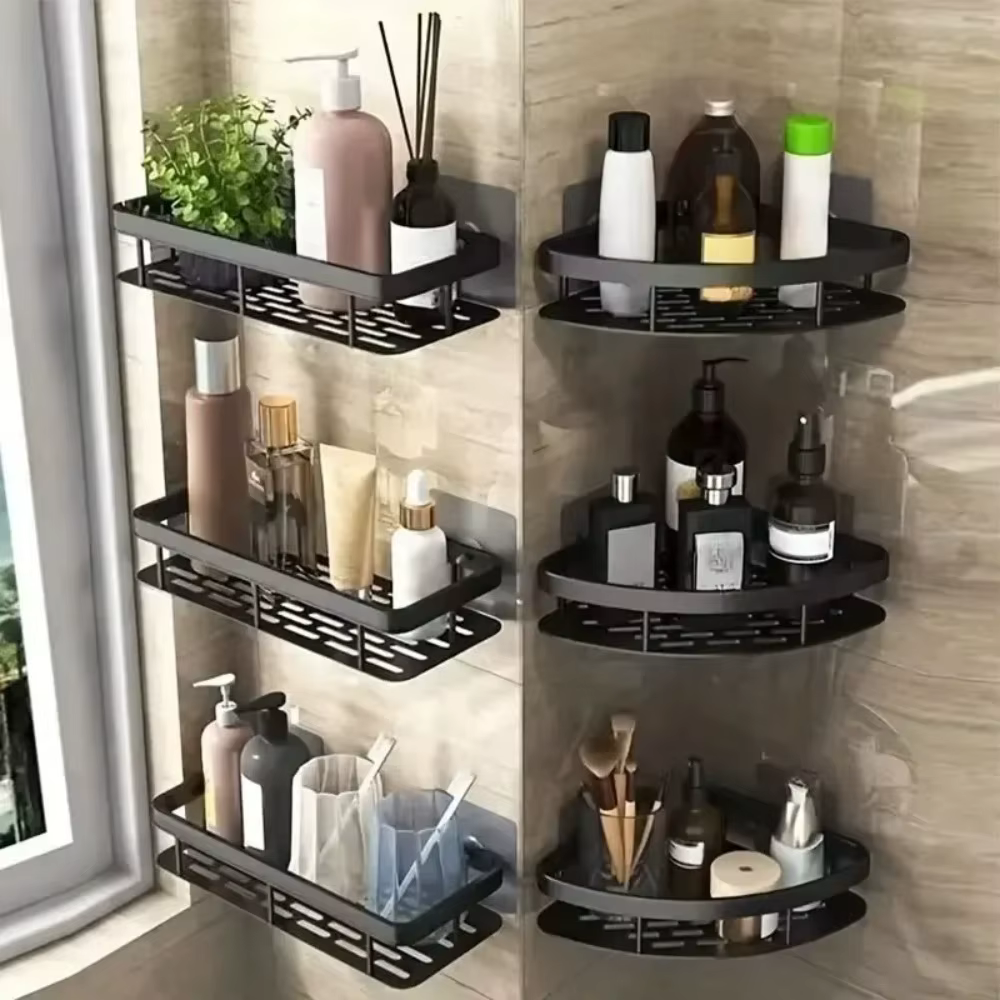 Étagère de rangement sans perçage : Installation facile, idéale pour ajouter un espace de rangement