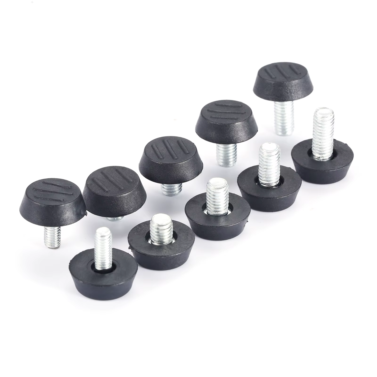 Niveleurs de meubles à filetage M6/M8 x 23mm, 10 pièces, diamètre réglable, tige d'équilibre à vis,
