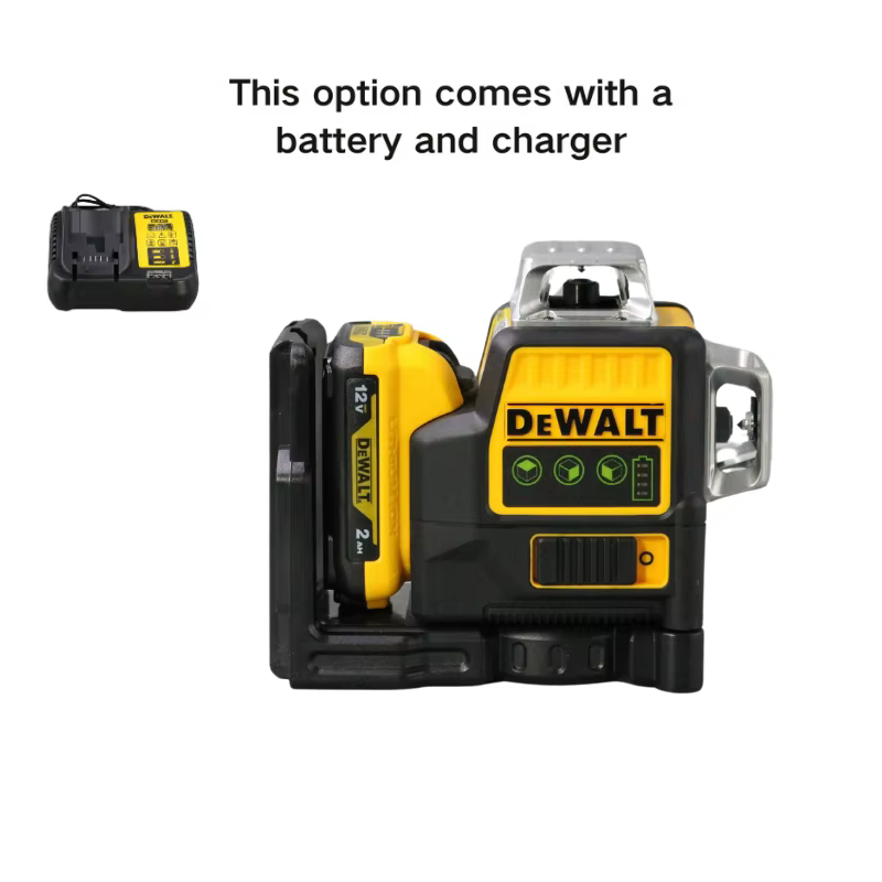 Niveau laser vert DEWALT NEW DW089LG 12V avec batterie au lithium |   12 lignes 3 côtés 360 °   Hori