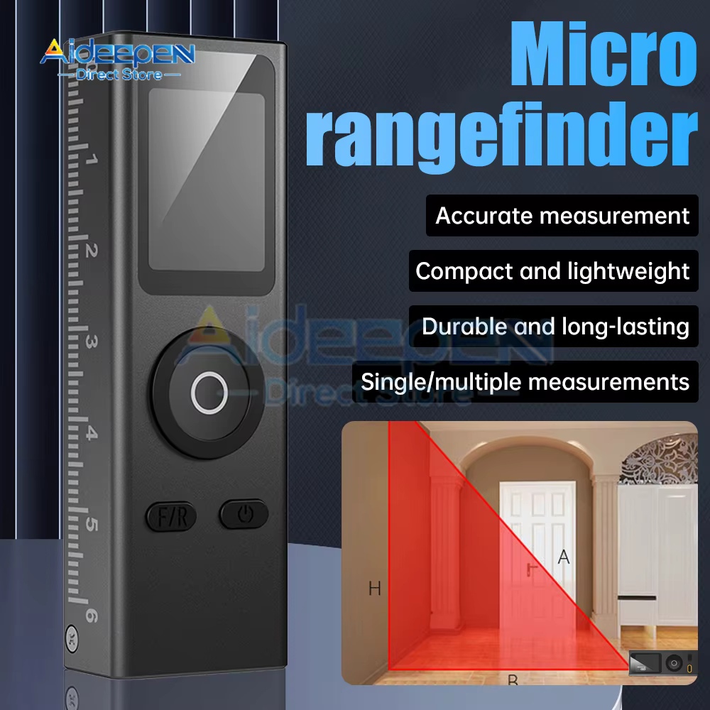Mini télémètre Laser ruban à mesurer numérique règle Laser Charge USB Fuselage en alliage d'aluminiu