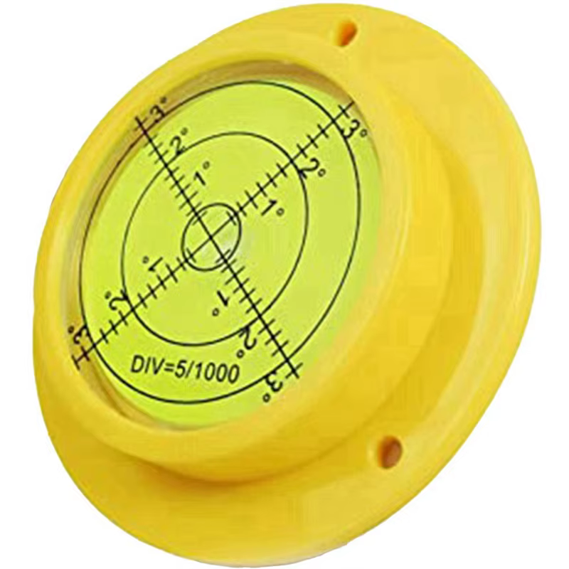 Niveau à Bulle Circulaire de Haute Précision, 90x17mm, avec 3 Trous de Montage, Outil de Mesure