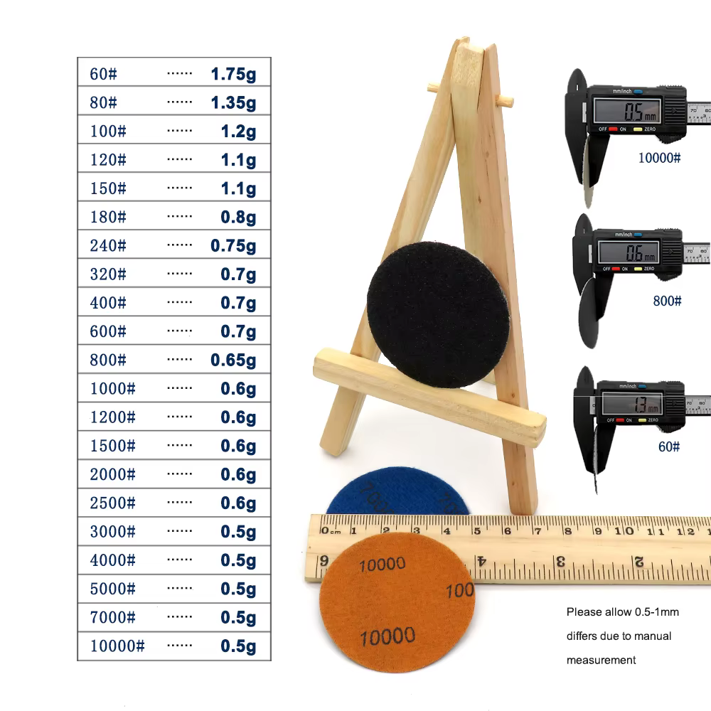Papier de verre sec et humide, 50 pièces, 2 pouces, 50mm, outils abrasifs, disque de ponçage, access