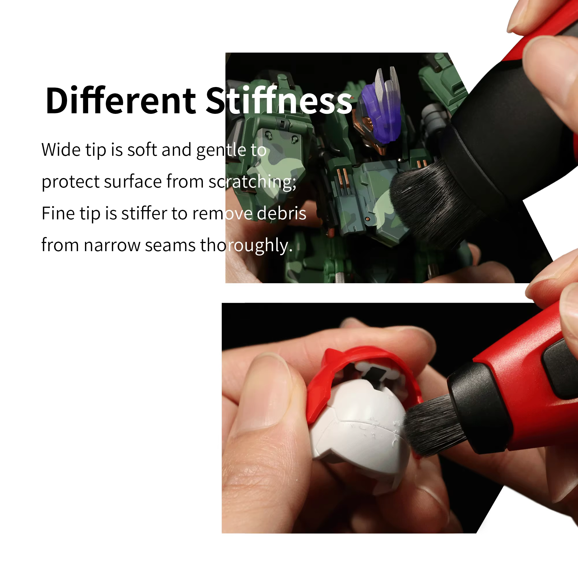DSPIAE PT-RDB bricolage brosse à poussière rétractable Double pointes outils de nettoyage pratiques