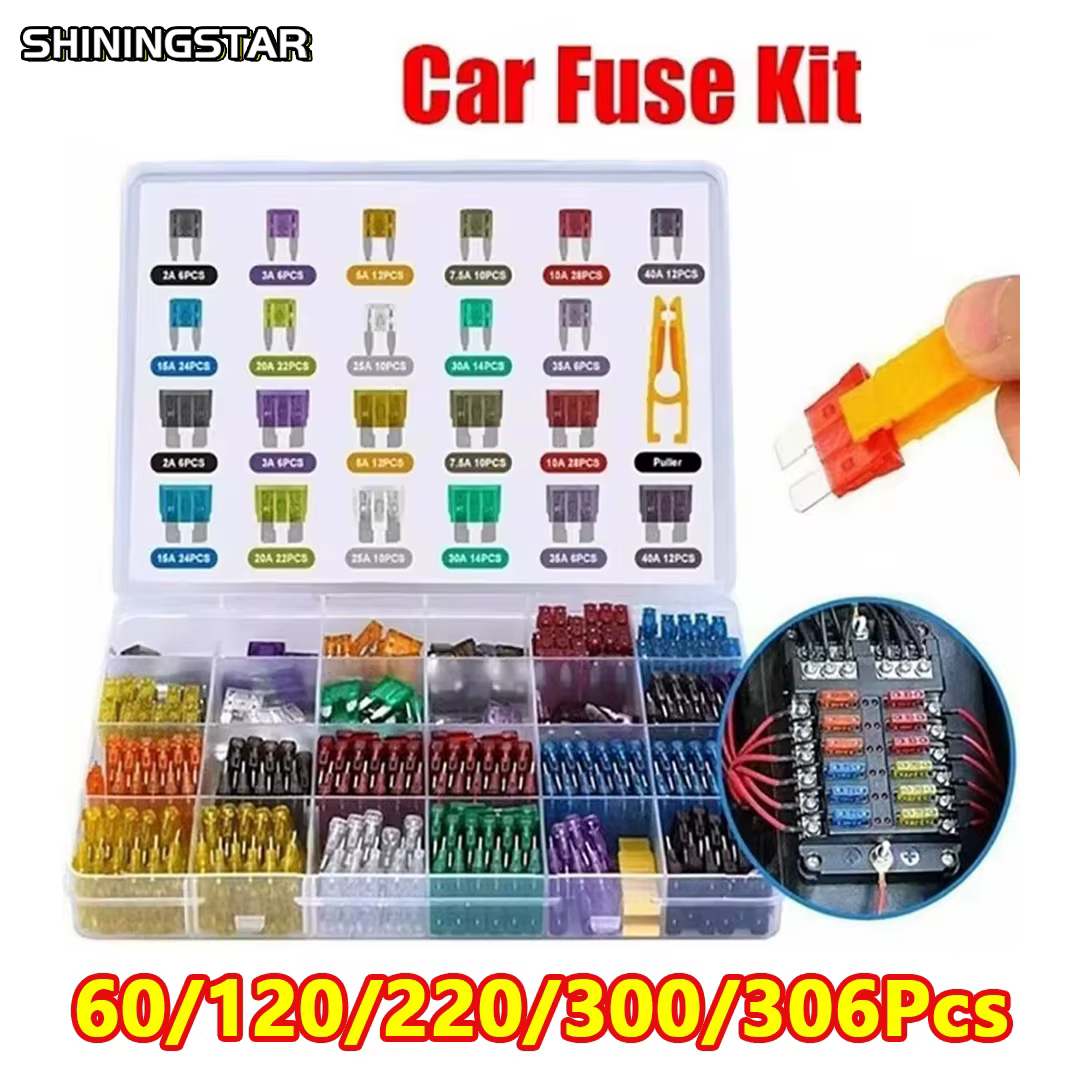 Boîtes à fusibles assortiment de fusibles de voiture, profil de Type lame de taille moyenne, fusible