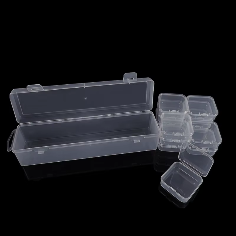 Conteneur stockage en plastique empilable modulaire, 12 Sections personnalisables, couvercle transpa