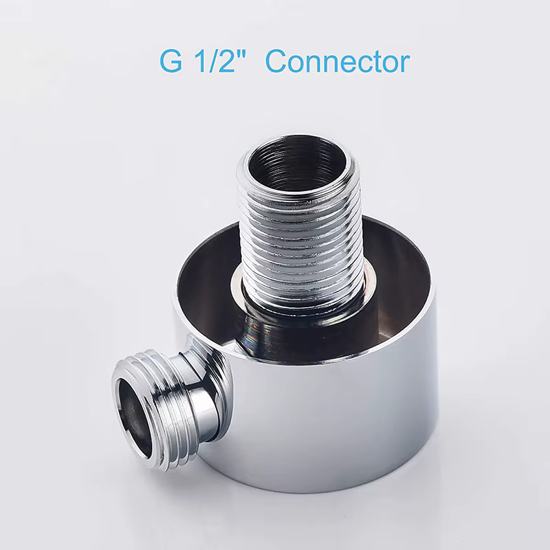 Connecteur de tuyau de douche rond en laiton, coude d'alimentation murale, accessoires de sortie d'e