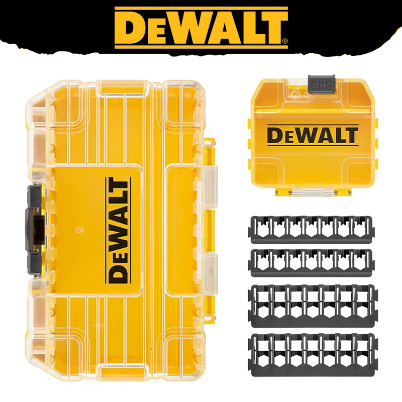 DEWALT TSTAK DT70801 + petite boîte jaune, boîtier robuste, vis de rangement, support d'embouts, for