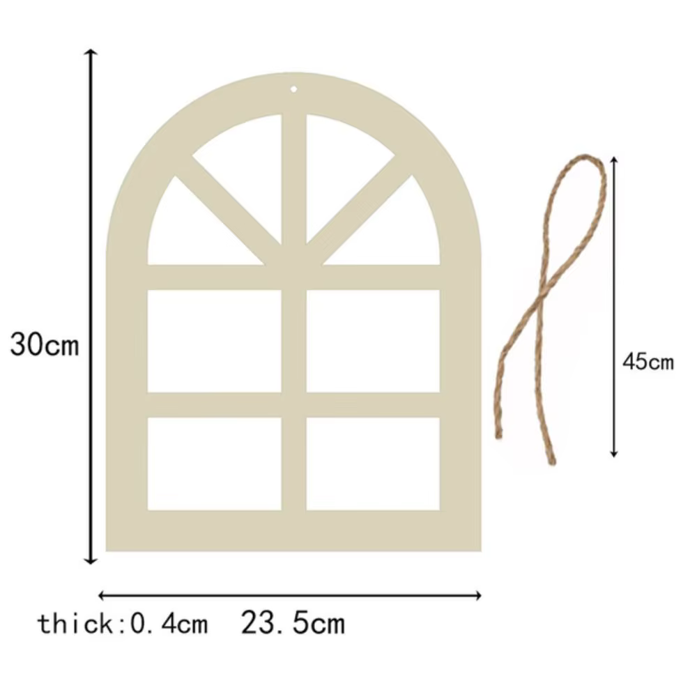 Maison tenture murale chambre fond chambre décor bois cintre pendentif fenêtre en forme pendentif Al
