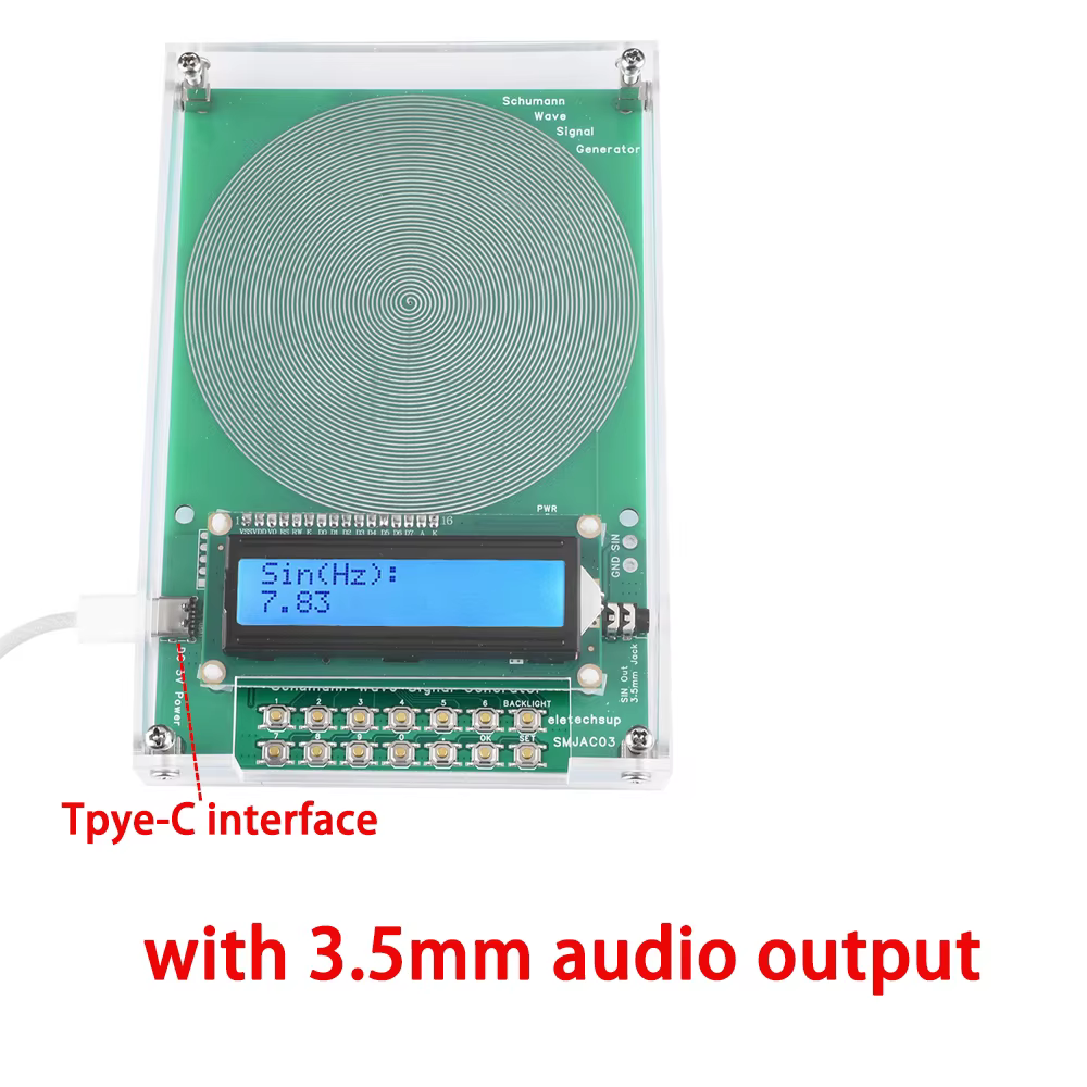 Générateur de résonance d'ondes Schumann 7.83Hz, résonateur Audio d'impulsion à fréquence ultra bass