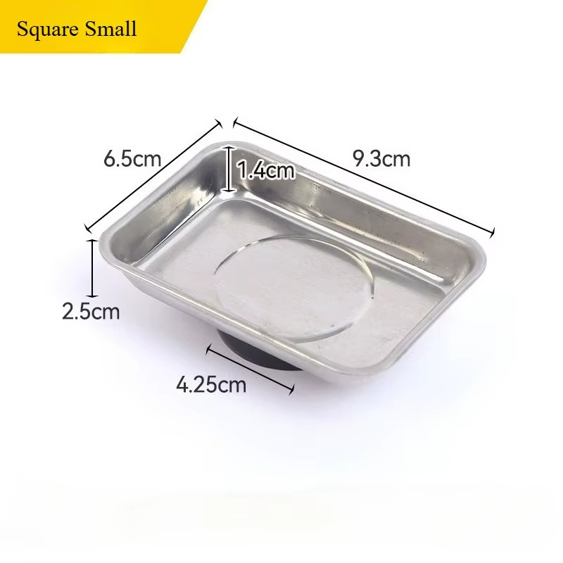 Bol magnétique rond/carré, durable avec plateau en acier inoxydable magnétique pour un accès facile 