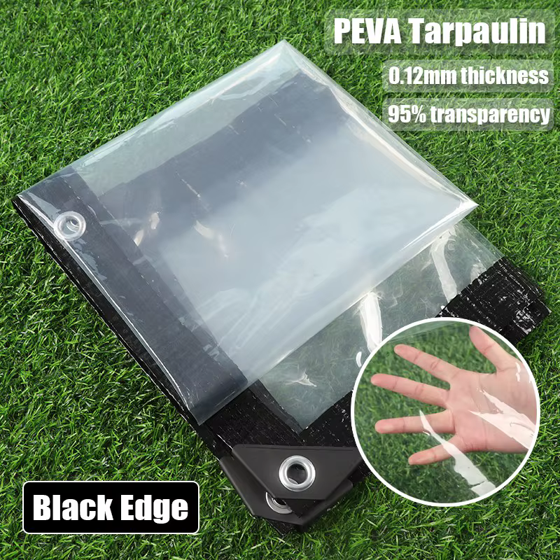 PEVA-Juste de pluie transparente TarLII pour l'extérieur, écran transparent pour terrasse, gazébo, g