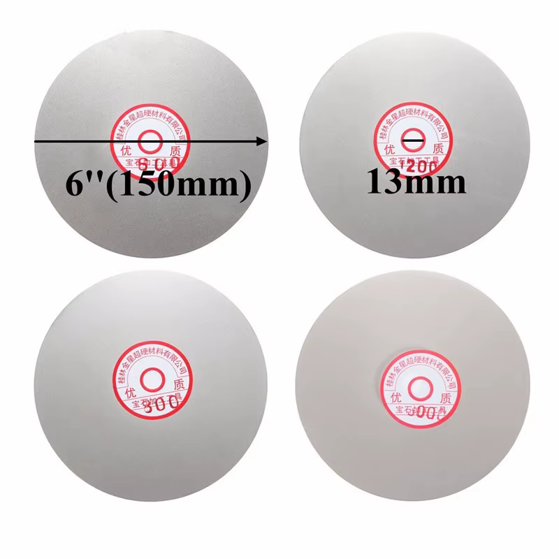 4 pièces/ensemble disque de polissage diamant 600 800 1200 3000 grain lapage meulage 6 "disque de me
