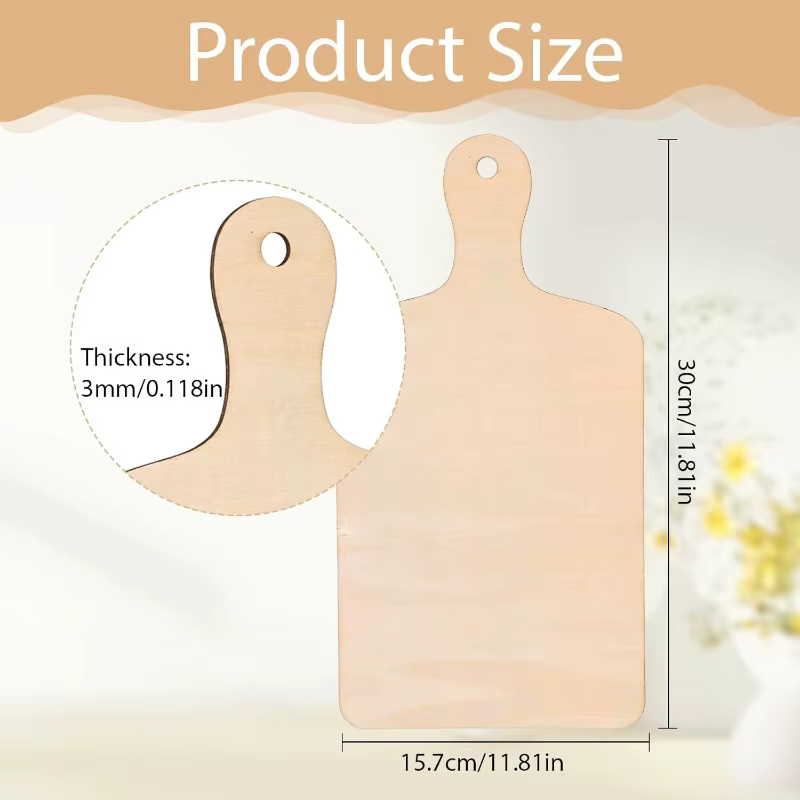Planche à découper de grande taille 30x16cm, 2 pièces, pour l'artisanat, planches de charcuterie en 