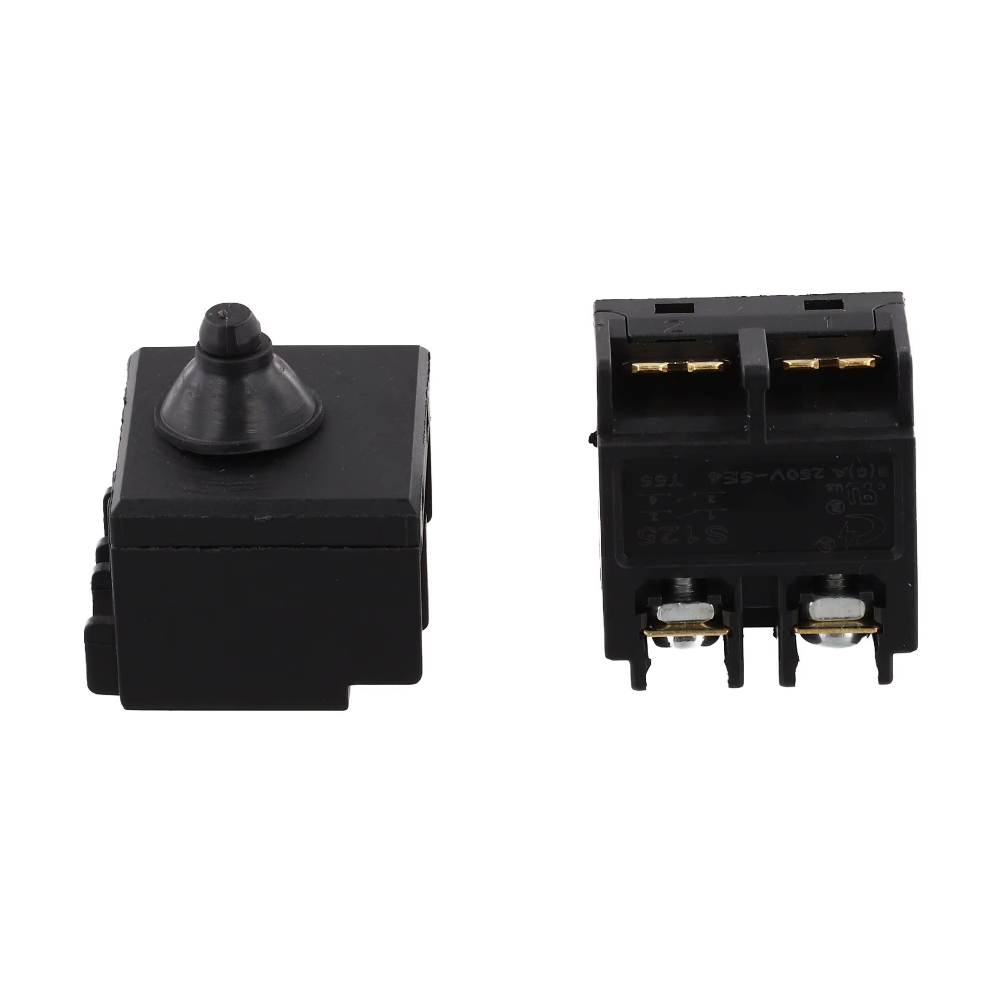 Pièces de rechange pour meuleuse d'angle, 2 pièces, interrupteurs à bouton-poussoir pour polisseuse
