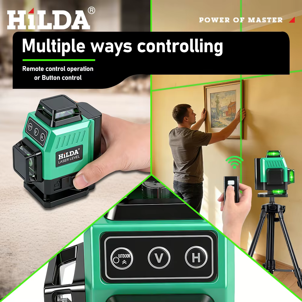 HILDA 16/12 lignes niveau laser ligne verte SelfLeveling 360 horizontal et vertical super puissant f
