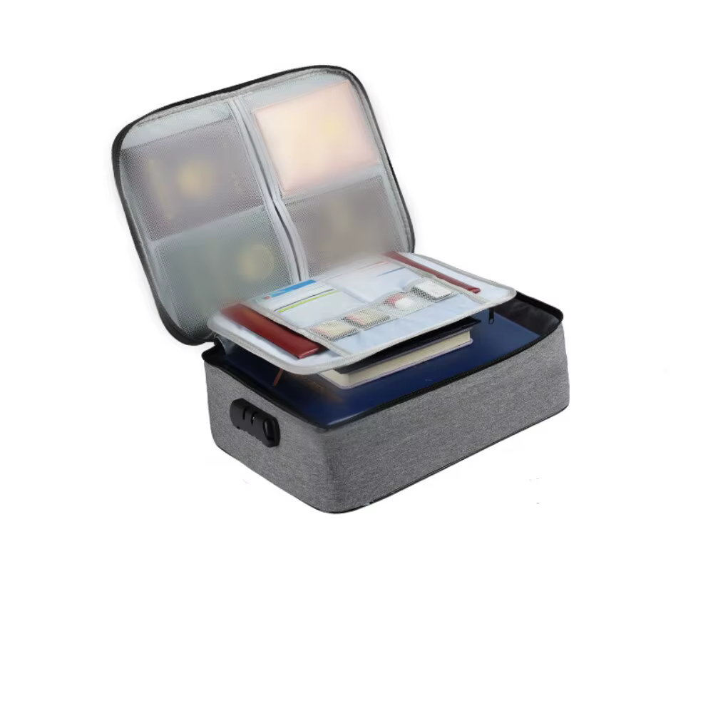 Sac de rangement de documents à 2 couches, organisateur de fichiers multifonctionnel étanche, sac de