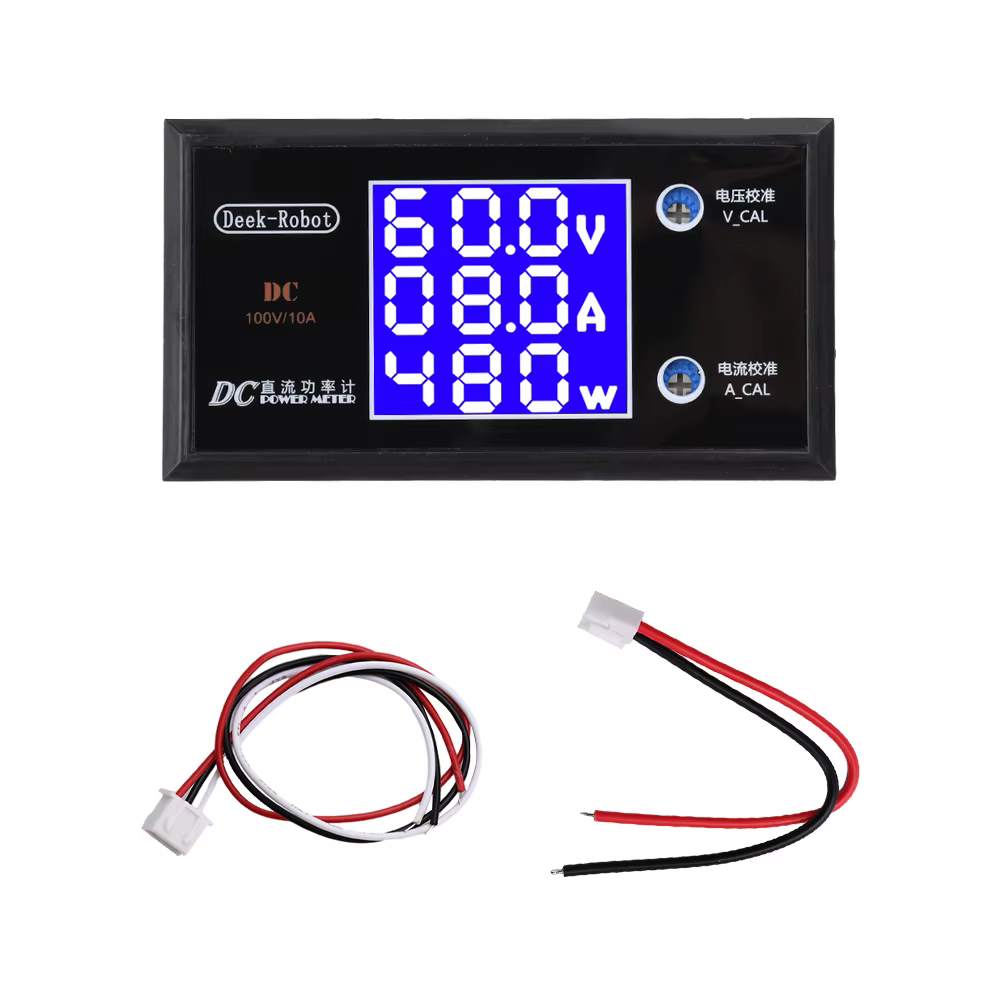 Testeur de tension numérique à trois chiffres, voltmètre DC 100V 10A, compteur de puissance de coura