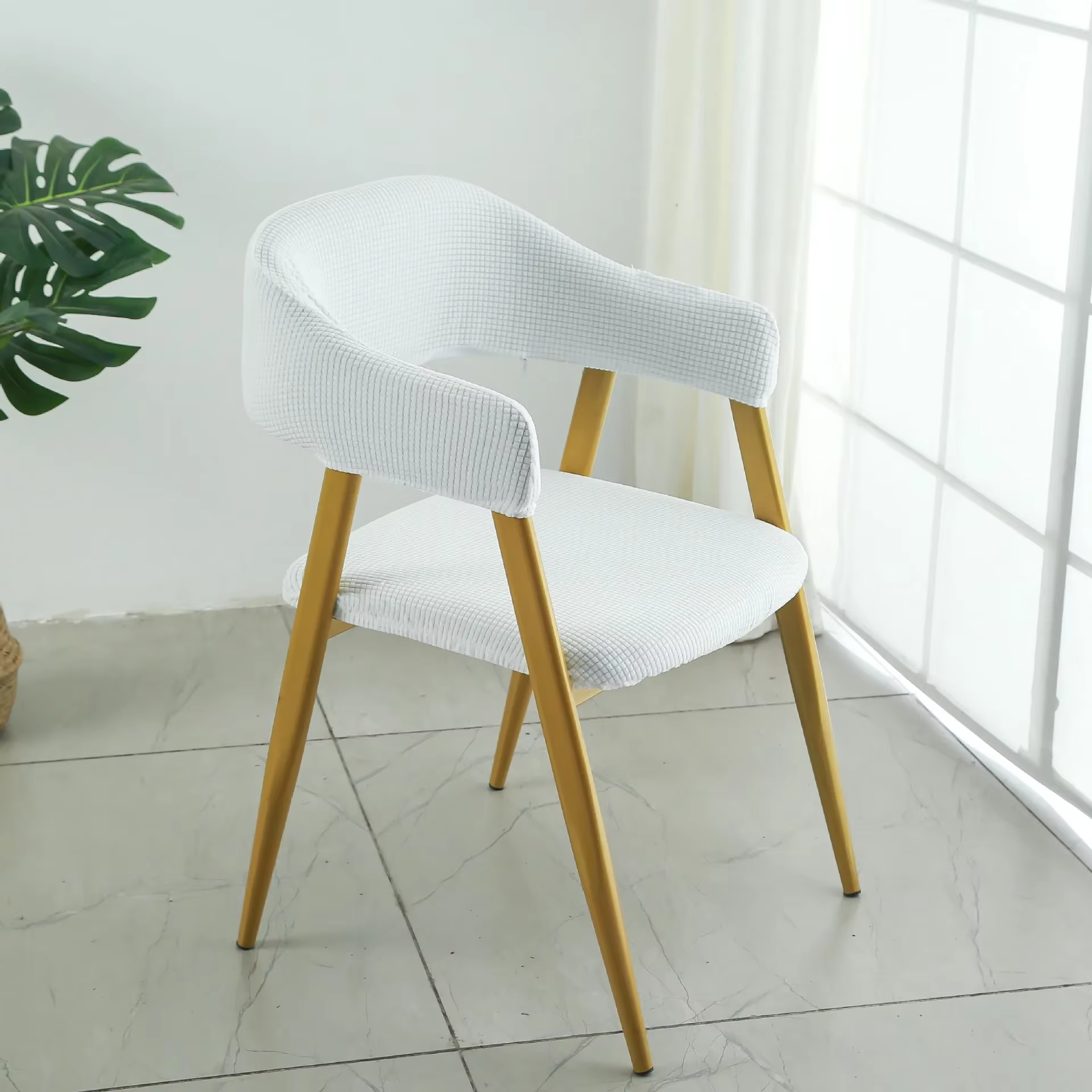 Housse de chaise à dossier creux incurvé, housse de chaise universelle moderne et Simple, housse de 