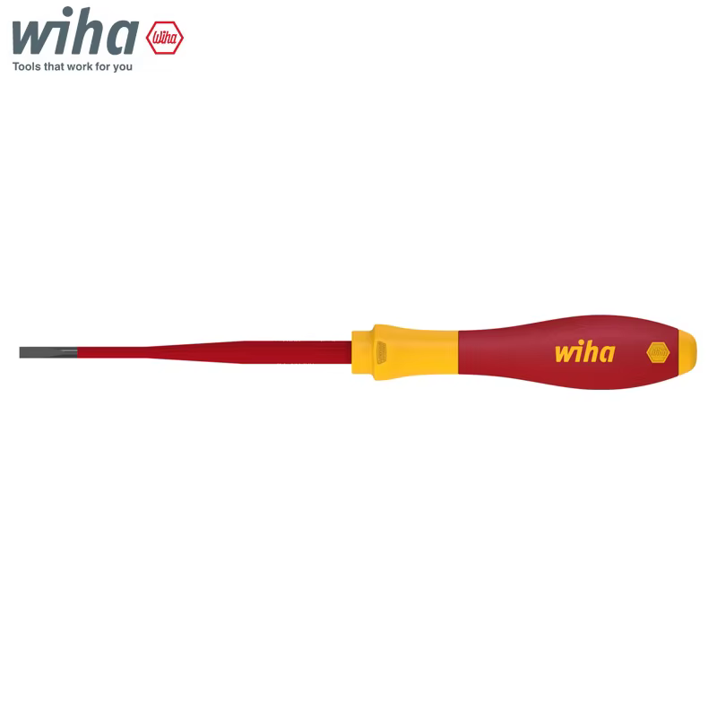 Wiha 35446 Tournevis à fente 3,5 mm SoftFinish Électrique SlimFix 100 mm 1000 V VDE