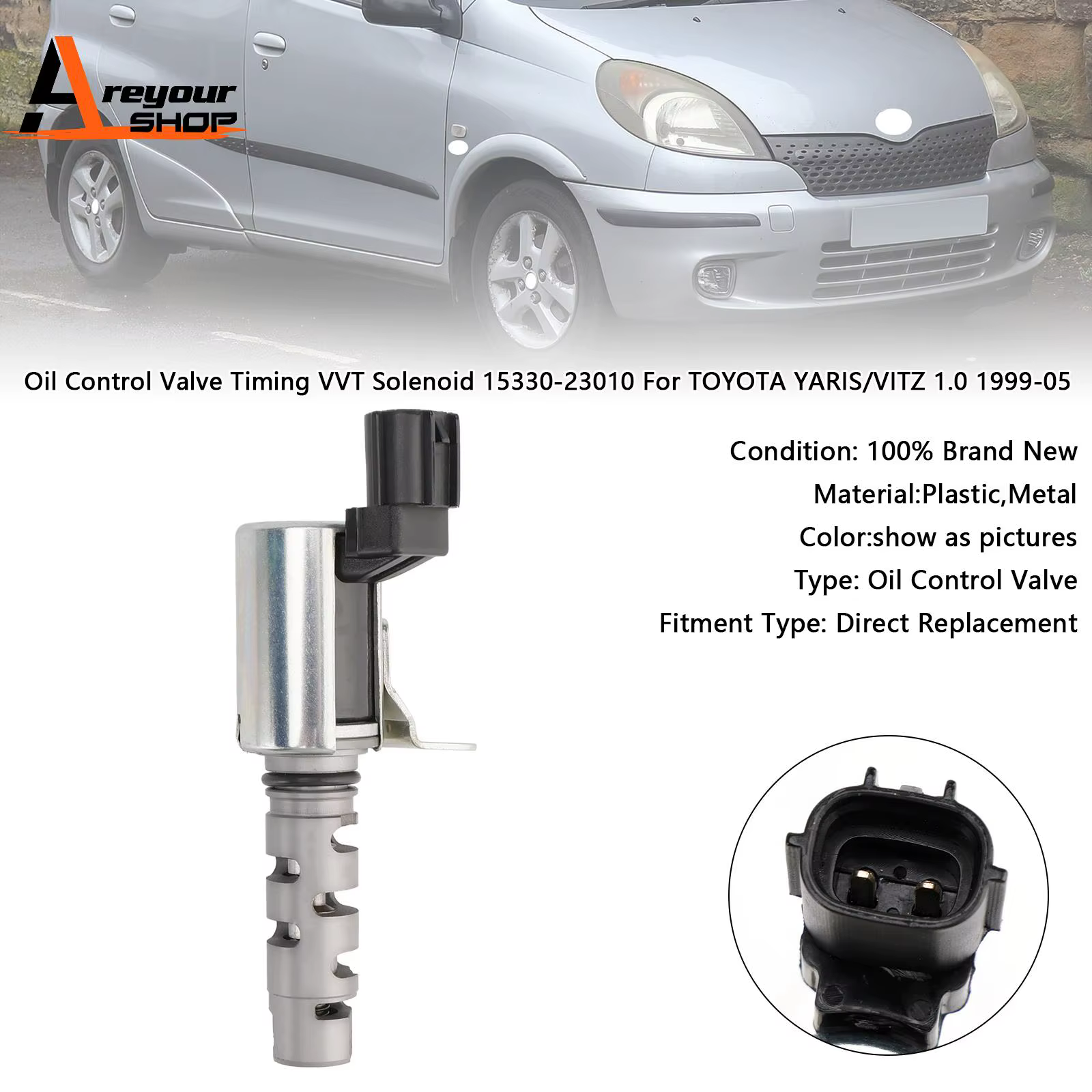 Vanne de contrôle d'huile, synchronisation VVT, solénoïde 15330-23010 pour TOYOTA YARIS 1999 – 2005