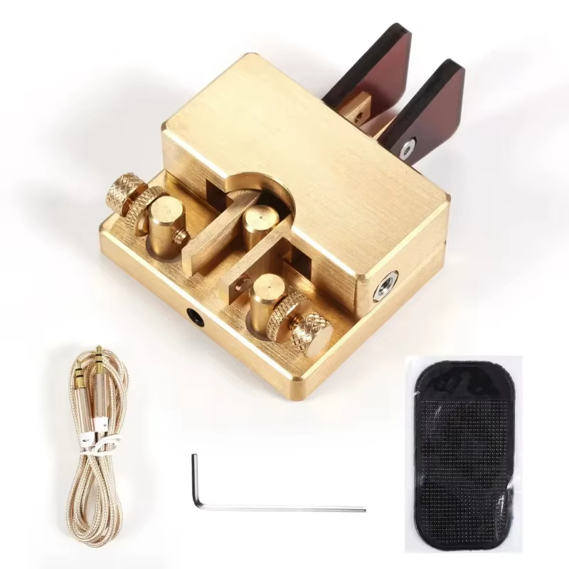 JCY 56 clé télégraphique en laiton clé automatique double palette clé CW magnétique clé Morse Radio 
